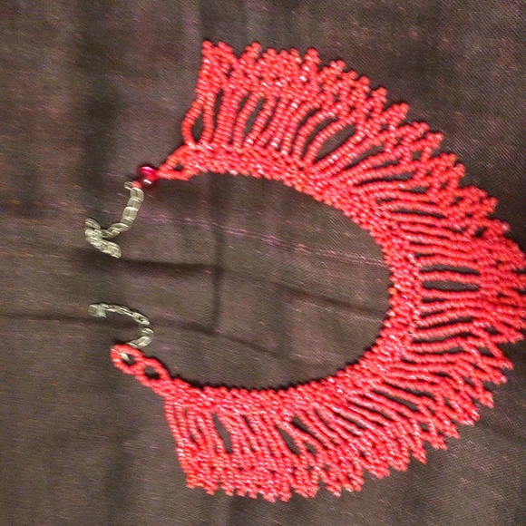 Vintage Jewelry Red Seed Bead Necklace Poshmark